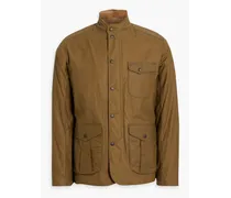 Waxed cotton field jacket - Brown
