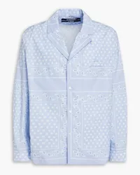 Jacquemus Luis printed cotton-poplin shirt - Blue Blue