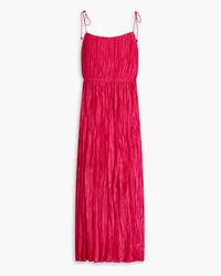 Ulla Johnson Orla plissé-satin midi dress - Pink Pink