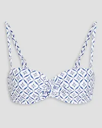 Heidi Klein Capri printed underwired bandeau bikini top - White White