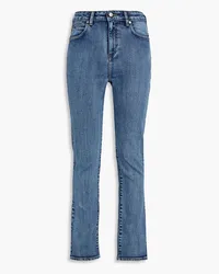 RED Valentino Faded high-rise slim-leg jeans - Blue Blue