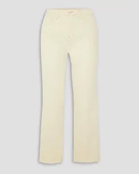 L'Agence Wanda cropped high-rise wide-leg jeans - White White