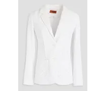 Cotton-blend blazer - White