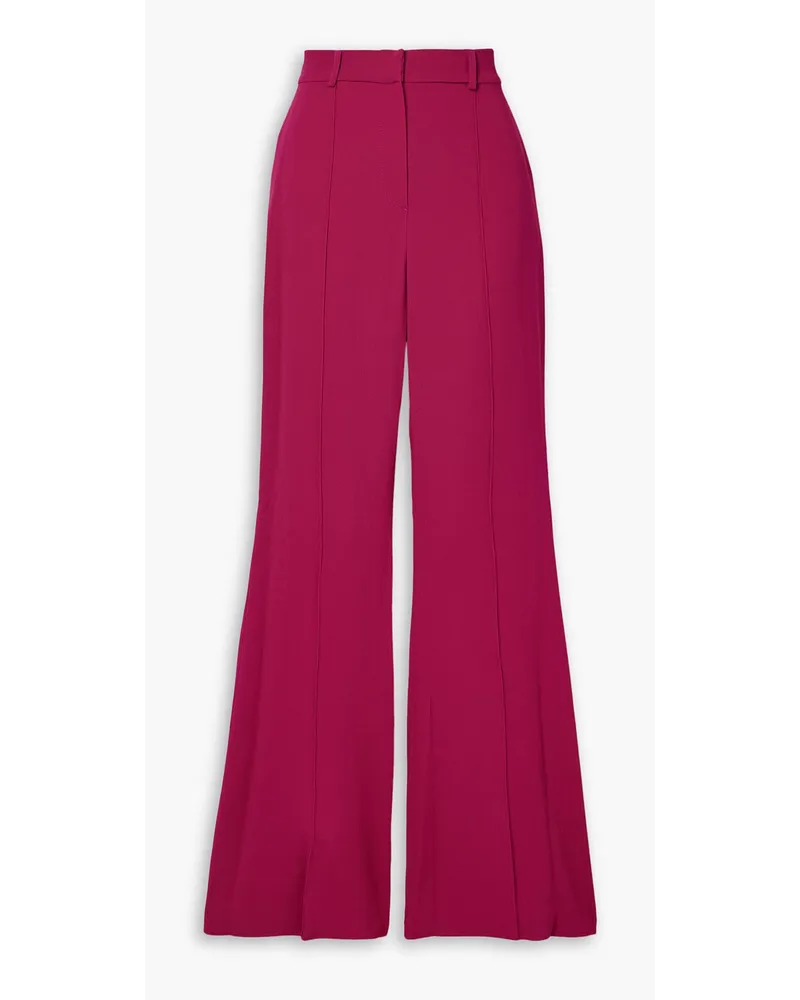 Elie Saab Crepe flared pants - Purple Purple