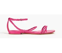Bella braided leather sandals - Pink