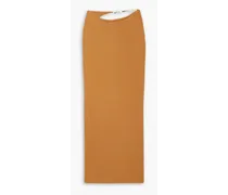 Cutout jersey maxi skirt - Yellow