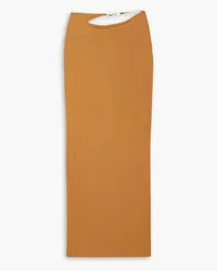 Christopher Esber Cutout jersey maxi skirt - Yellow Yellow