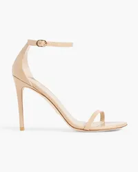 Stuart Weitzman Patent-leather sandals - Neutral Neutral