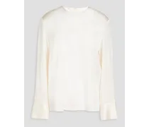 Silk-charmeuse blouse - White