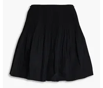 Gathered taffeta mini skirt - Black