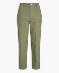 Officine Generale Saskia high-rise straight-leg jeans - Green Green