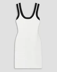 Alexander Wang Two-tone stretch-knit mini dress - White White