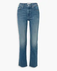 Mother The Smarty Pants high-rise straight-leg jeans - Blue Blue