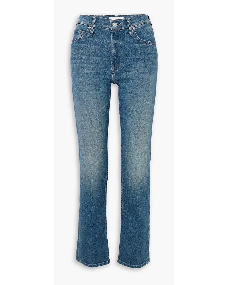 Mother The Smarty Pants high-rise straight-leg jeans - Blue Blue