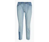 La Garcon Unmatched paneled boyfriend jeans - Blue