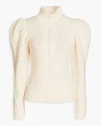 Zimmermann Ribbed cashmere-blend turtleneck sweater - White White