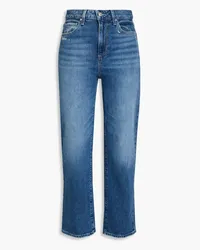 Paige Sarah cropped high-rise straight-leg jeans - Blue Blue