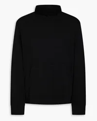 James Perse French cotton-terry turtleneck top - Black Black