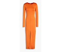 Satin-jersey maxi dress - Orange