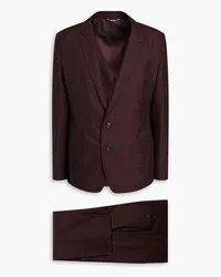 Dolce & Gabbana Wool and silk-blend suit jacket - Burgundy Burgundy