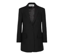 Silk and wool-blend blazer - Black