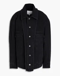 tibi Convertible denim jacket - Black Black