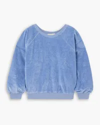 Suzie Kondi Samos cotton-blend velour sweatshirt - Blue Blue