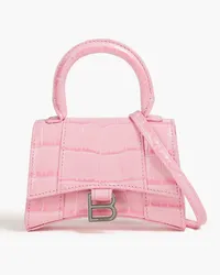 Balenciaga Croc-effect leather tote - Pink Pink