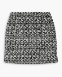 Alessandra Rich Metallic bouclé-tweed mini skirt - Black Black