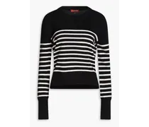Striped cashmere sweater - Black