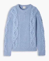 KHAITE Lupita cable-knit cashmere sweater - Blue Blue