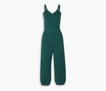 Tank cropped cashmere jumpsuit - Green