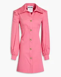 Moschino Gathered poplin mini dress - Pink Pink