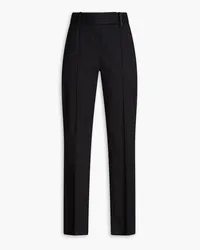 Brunello Cucinelli Bead-embellished pinstriped wool-blend straight-leg pants - Black Black