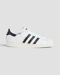 adidas Hanami embroidered leather sneakers - White White