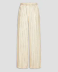 Le Kasha 1918 Nadine Harper striped silk wide-leg pants - White White