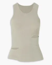 Dion Lee Cutout ribbed jersey tank - Gray Gray