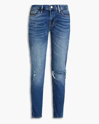 Frame Denim Le Garcon distressed slim boyfriend jeans - Blue Blue