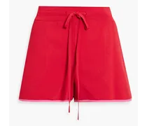 Stretch-knit shorts - Red