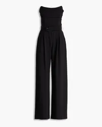 NICHOLAS Ophilia strapless draped crepe wide-leg jumpsuit - Black Black