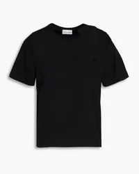 RED Valentino Point d'esprit-paneled cotton-jersey T-shirt - Black Black