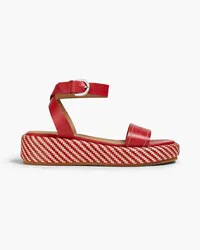 Emporio Armani Leather platform sandals - Red Red