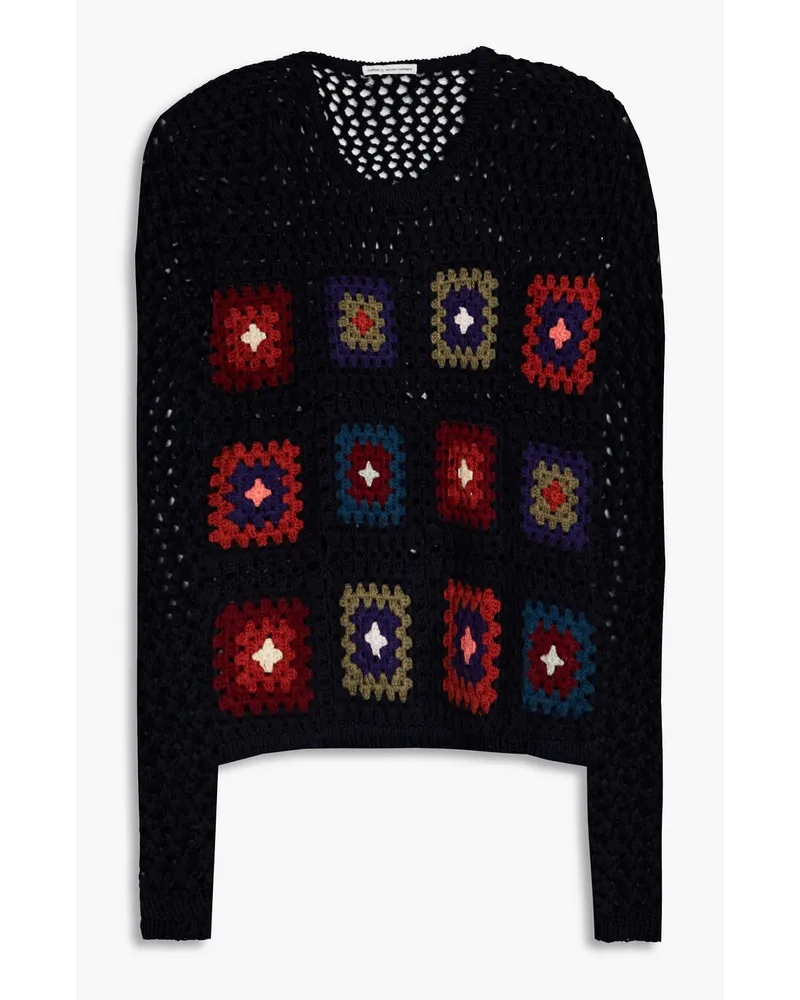 Autumn Cashmere Intarsia cotton sweater - Blue Blue