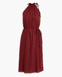 Joie Striped fil coupé cotton-jacquard dress - Red Red