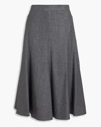 Thom Browne Wool-flannel midi skirt - Gray Gray