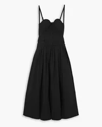 Proenza Schouler Cotton-blend poplin midi dress - Black Black