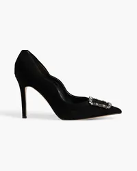 Sam Edelman Harriet crystal-embellished suede pumps - Black Black