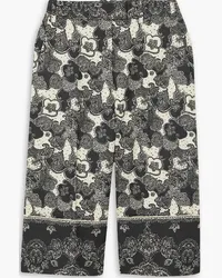 Brock Collection Tam paisley-print linen and cotton-blend culottes - Black Black