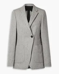 Petar Petrov Jensen embroidered wool-blend twill blazer - Gray Gray