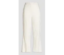 Nosabi twill bootcut pants - White
